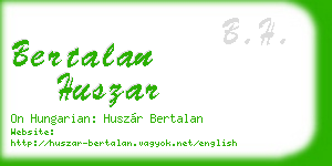 bertalan huszar business card